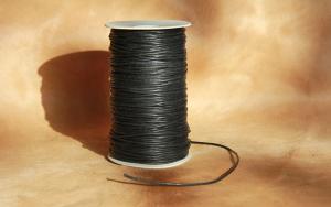 Lacet coton ciré noir